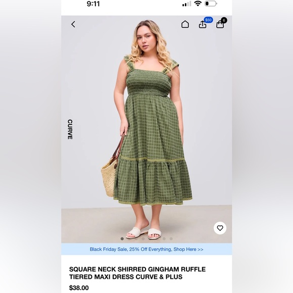 Cider gingham dress new with tags, size 0XL - Picture 1 of 1